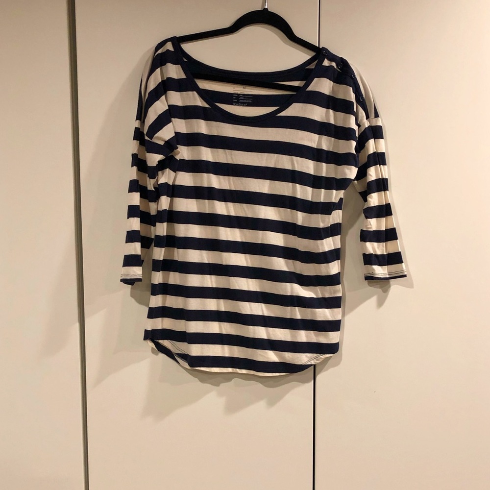 Gap 3 Quater Sleeve Stripped Shirt